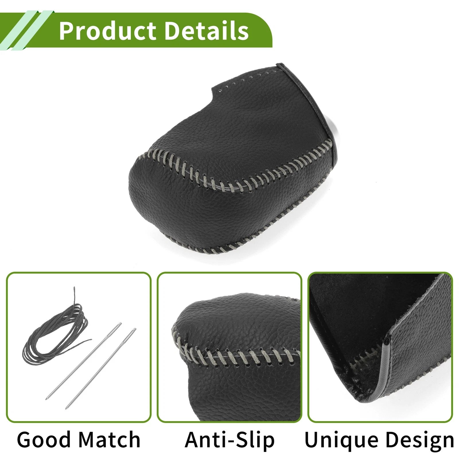 1 Pc Gear Shift Knob Cover for Nissan Altima (2013–2018) Pebbled Black Grey