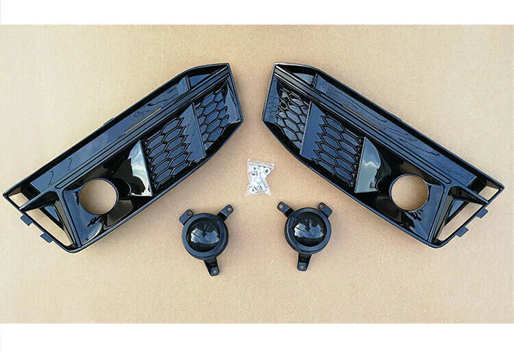 Front Bumper Fog Light Grille Lamp Cover for Audi A4 B9 S-Line (2017–2019)