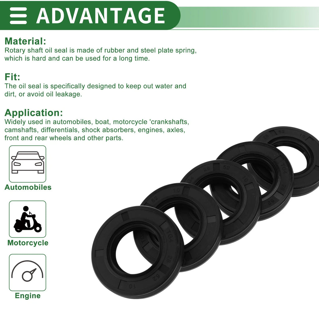 Oil Seal for Rotary Shaft (28x52x10mm)
