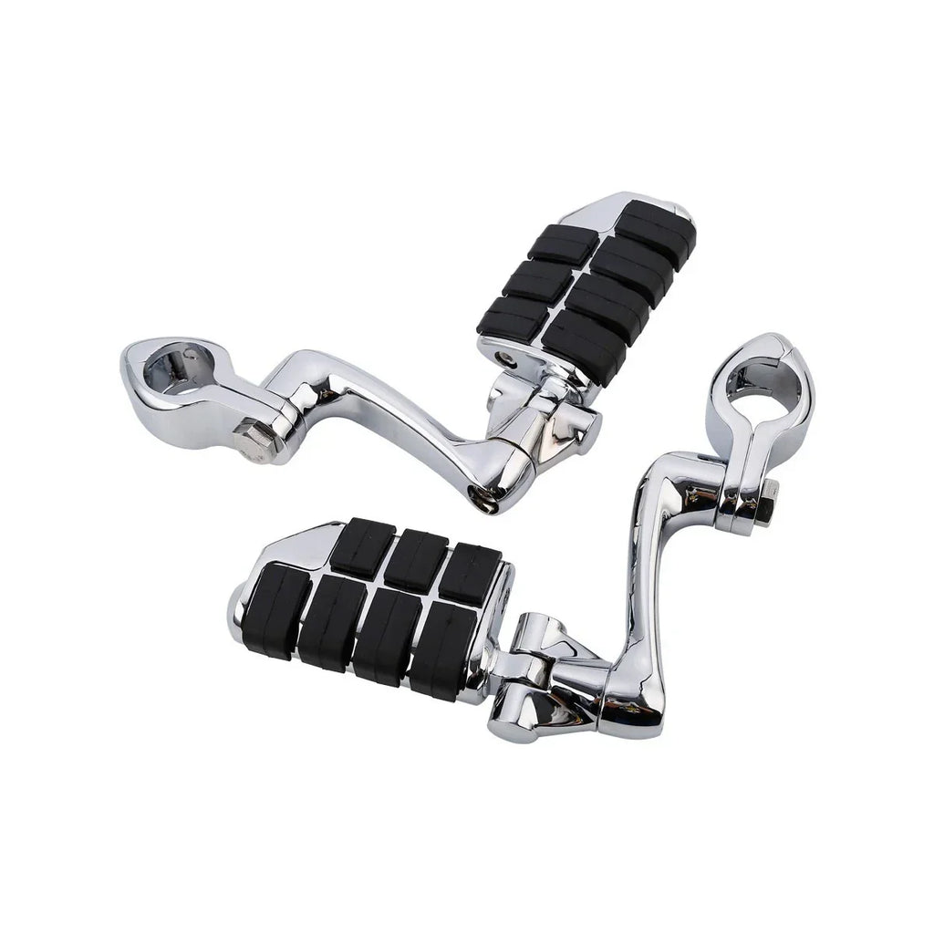 Foot Pegs 1-1/4" Engine Guard Mounts Clamps for Harley Touring Dyna