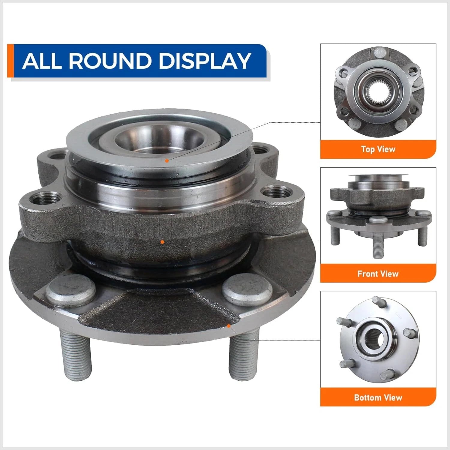 Front Wheel Hub and Bearing Assembly for 2007–2012 Nissan Sentra L4 2.5L