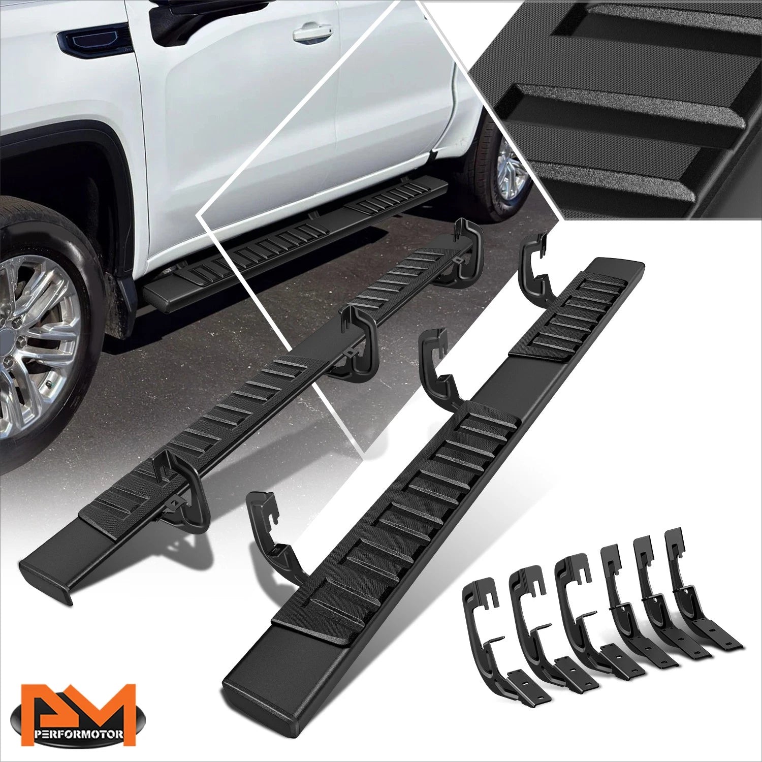 Set of 2 Aluminum Running Boards for Silverado/Sierra Extended Cab (2007–2019)