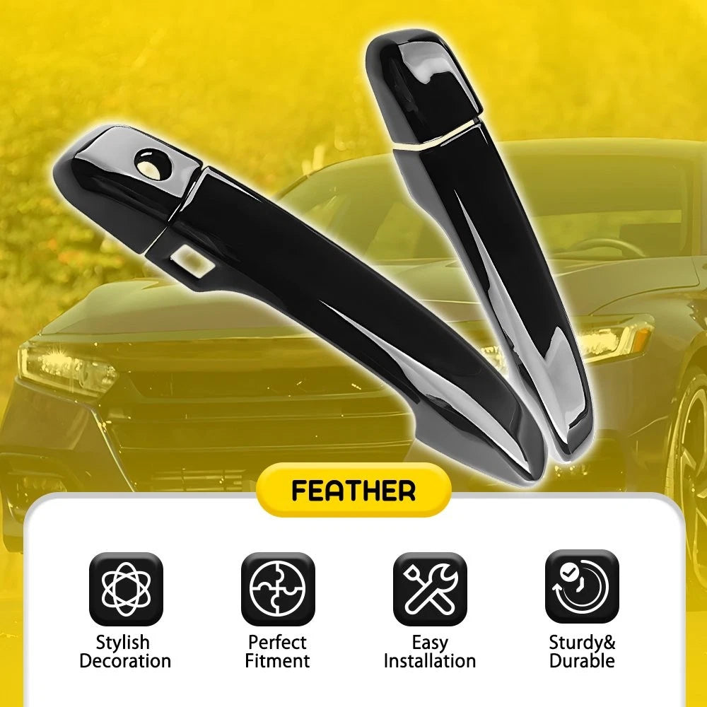 Set of 4 Gloss Black Door Handle Covers for Honda Accord (2018–2022)