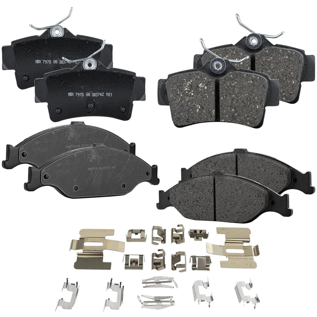 Set of 4 Ceramic Brake Pads for Ford Mustang (1999–2004)