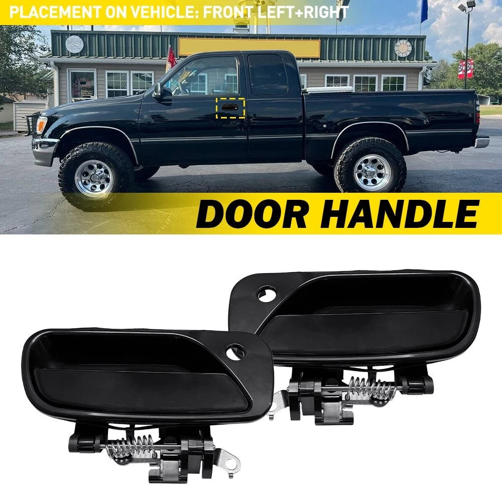 2X Front Exterior Door Handles OE Style for Toyota T100 (1993–1998) Black