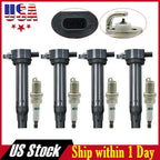 Set of 4 Ignition Coils + 4 Spark Plugs for Dodge Avenger (2008–2014) L4 2.4L UF557
