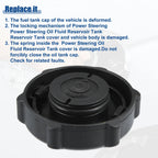Power Steering Oil Fluid Reservoir Tank Cap for Ford Mondeo (1996–2000) Black