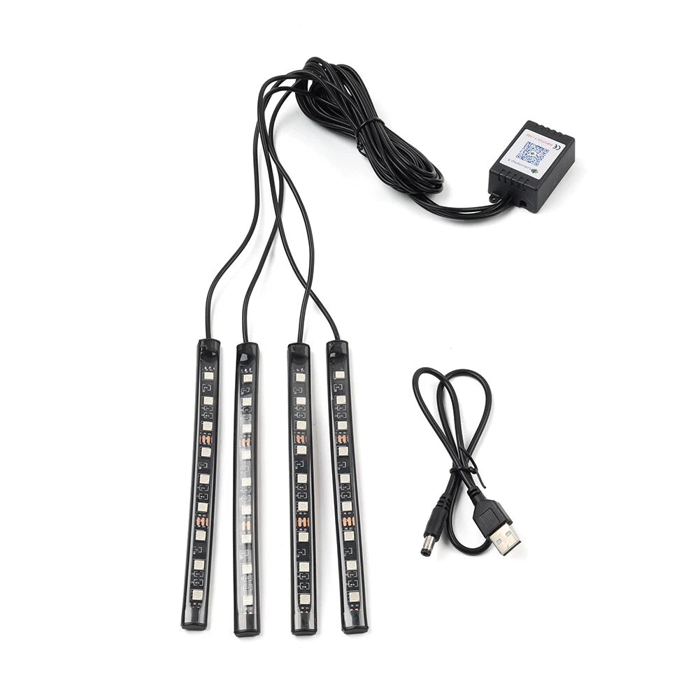 RGB Music Voice Control Floor Light for Universal Vehicles