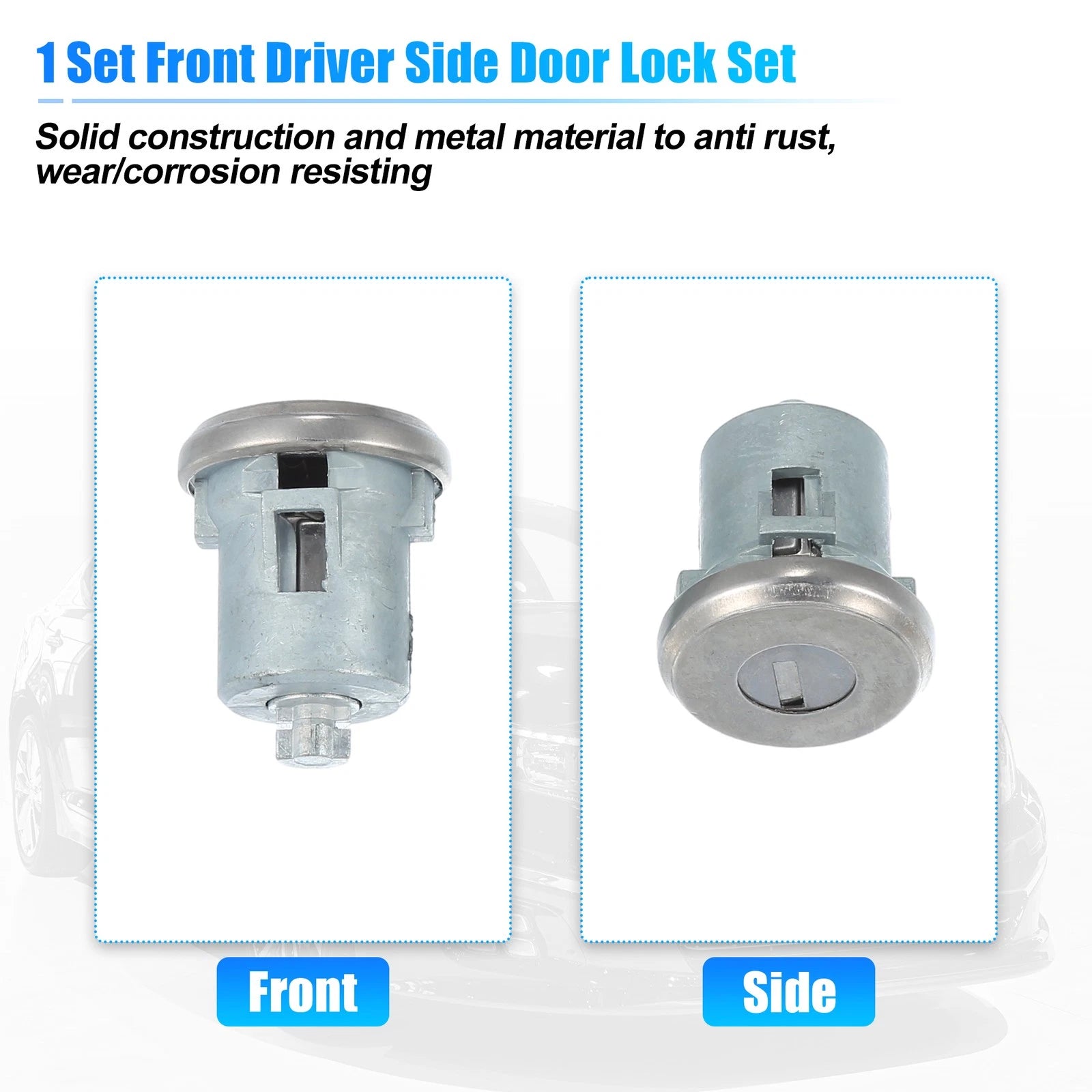 Set of 1 Door Lock Cylinder with Keys for Chevy Truck C10 C20 C30 1500 (1973–1987)