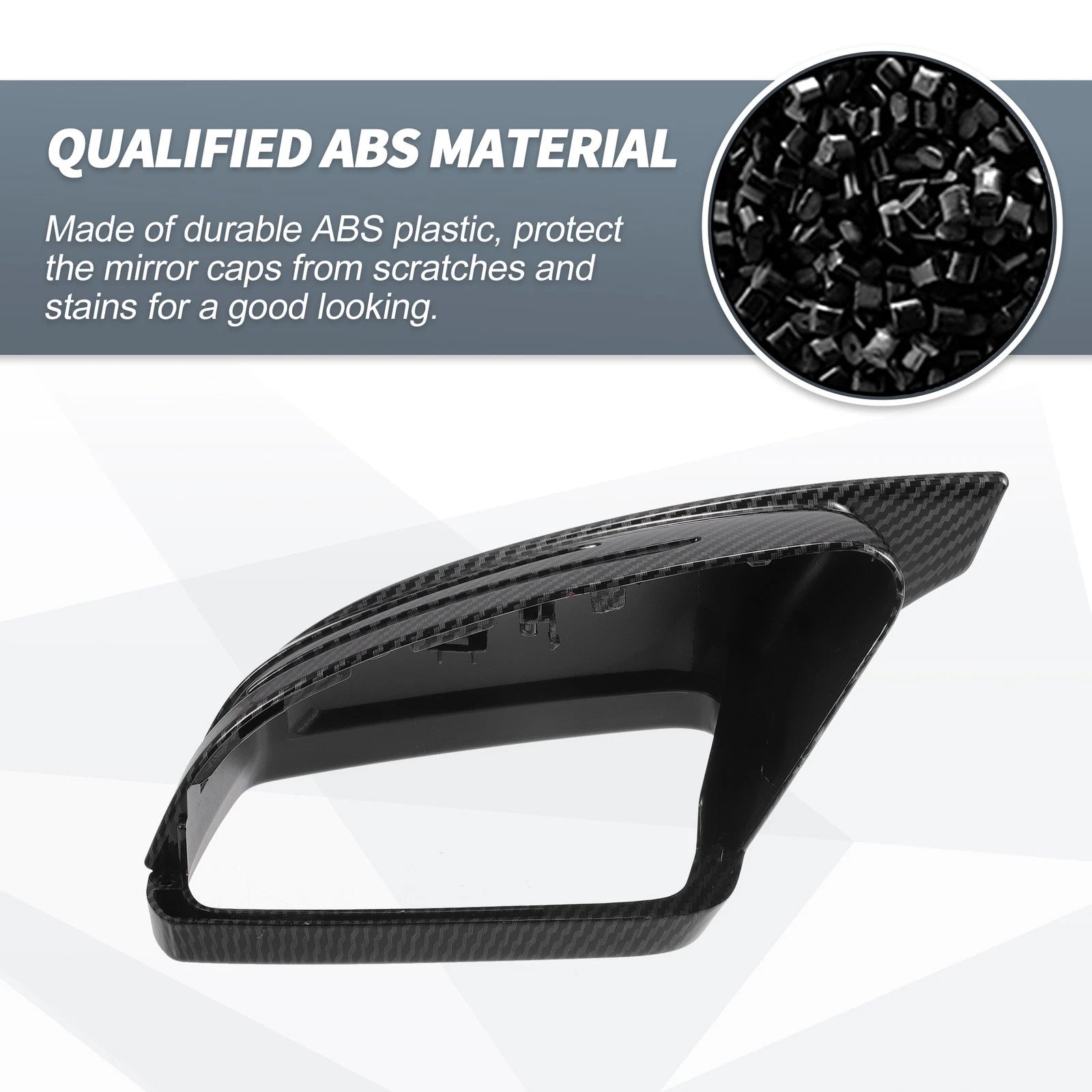 Pair Rearview Mirror Cover Cap Black Carbon Fiber for Mercedes-Benz W176 W246