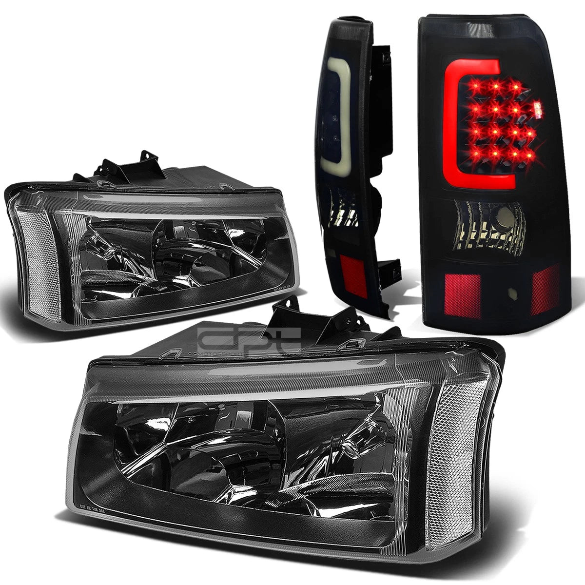 Headlight and Smoked 3D LED Tail Light for Silverado (2003–2007)