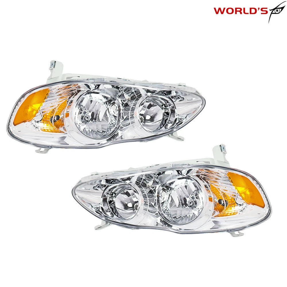 Headlight Assembly for Toyota Corolla (2003–2008) Halogen Left & Right