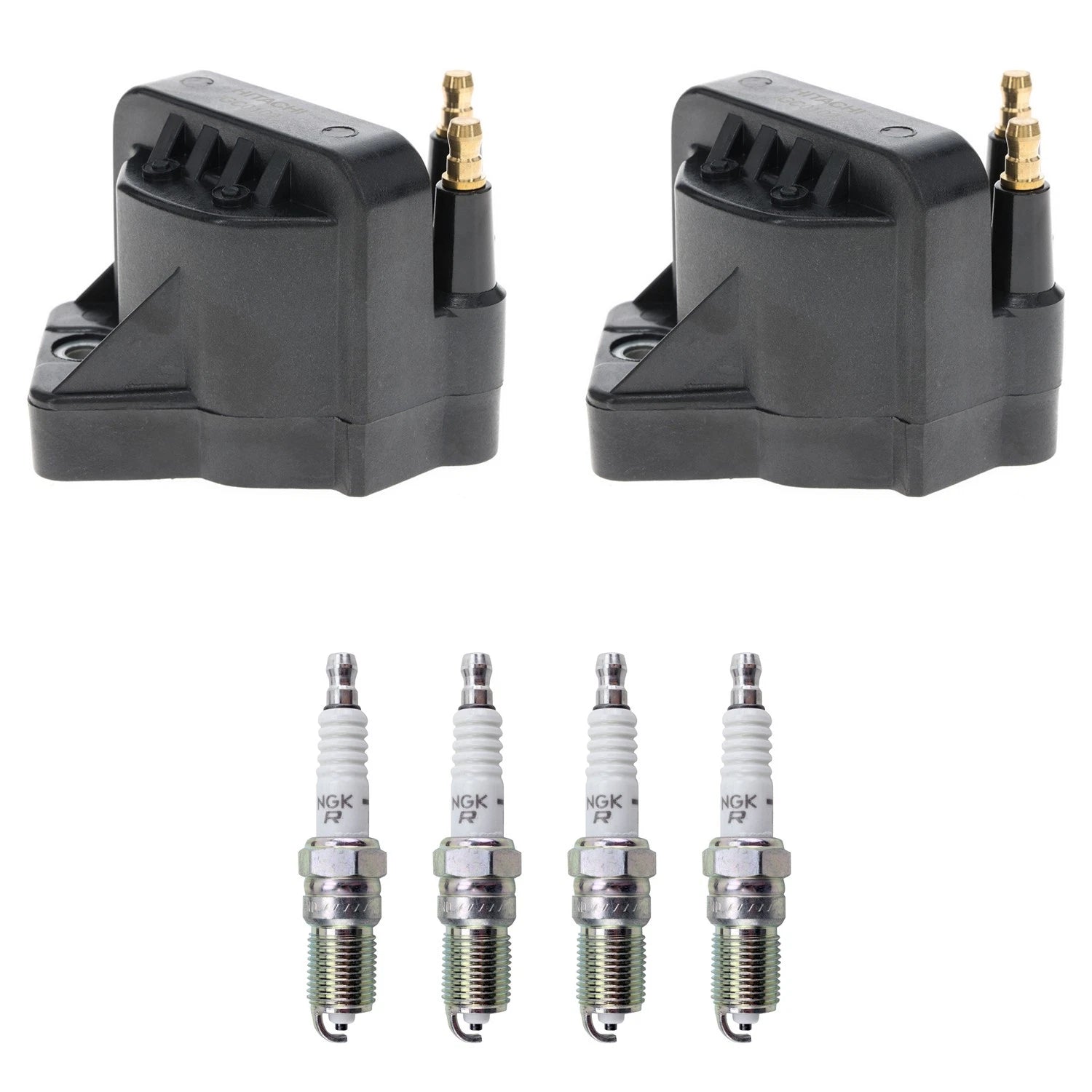 2X Ignition Coil & 4 NGK Spark Plugs Kit for S10 Sonoma (1996–2004)
