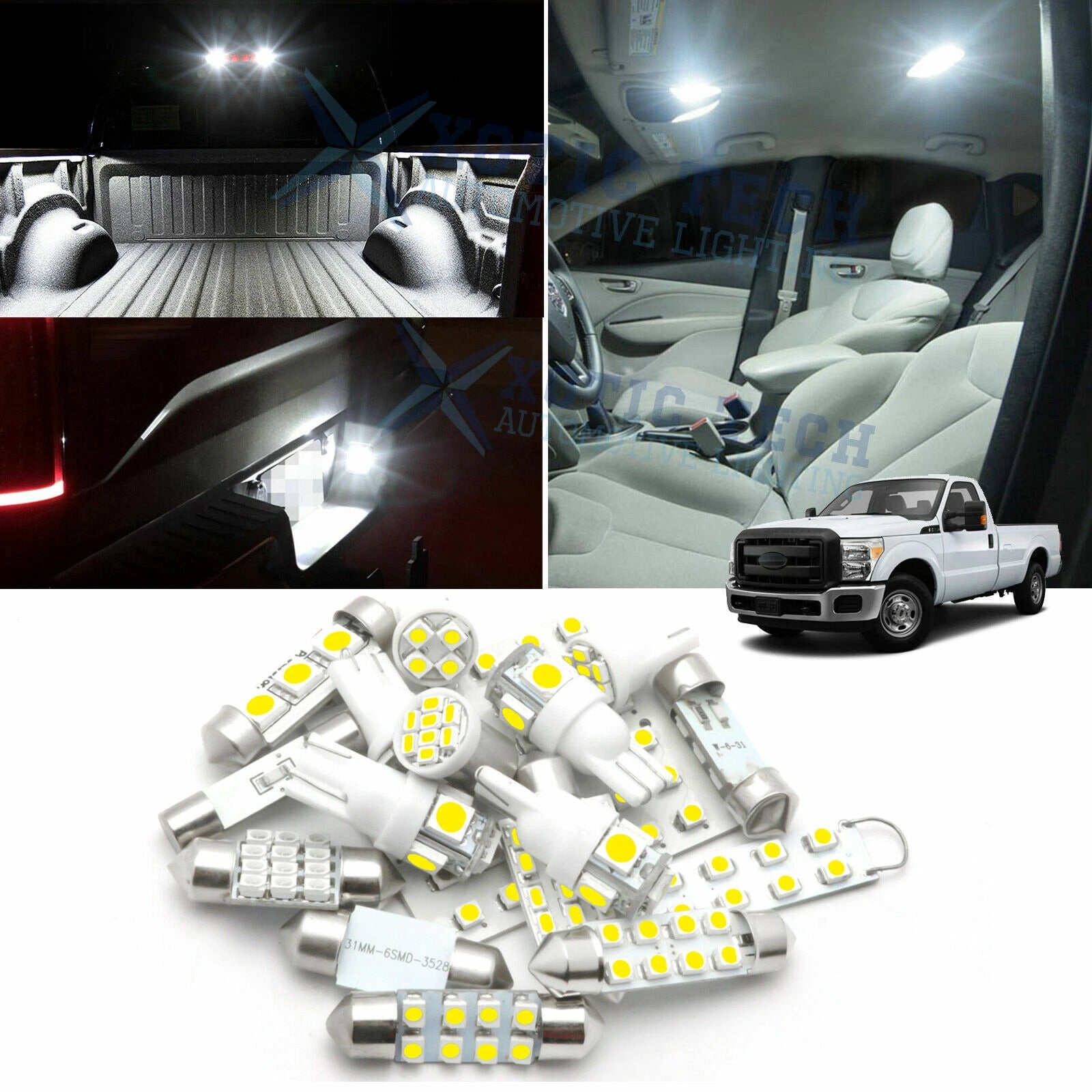 Interior LED Light Bulbs Package for Ford F-150 F-250 (2009–2015)