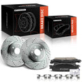 Set of 6 Drilled Rotors & Ceramic Brake Pads for Ford Explorer (2011–2021)