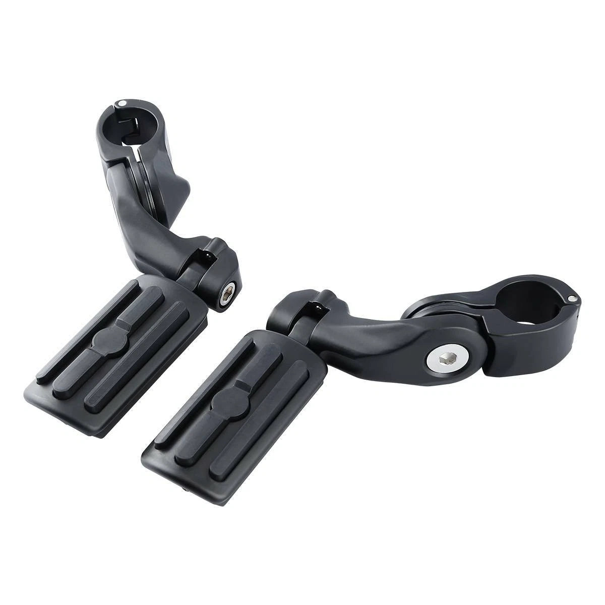 1-1/4" Matte Short Angled Highway Engine Guard Footpegs for Harley