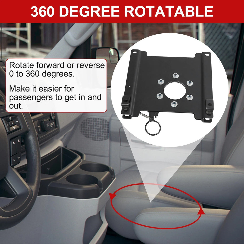 Passenger Seat Swivel Kit for Ford Econoline E150 E250 E350 E450 (1992-2021)
