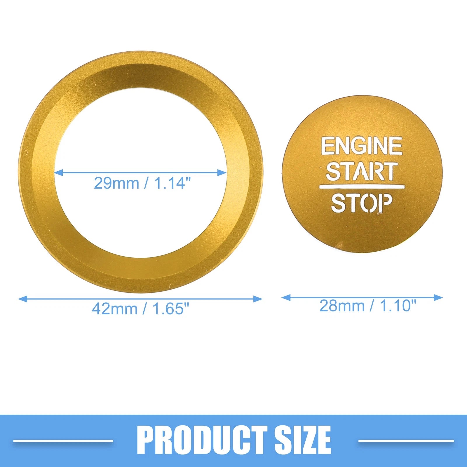 Engine Start Stop Ignition Button Decal for Honda Accord (2018–2022) Gold Tone 726215836066