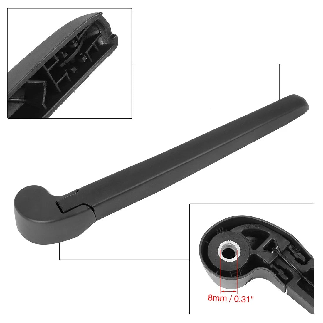 Set of 2 Rear Windshield Wiper Blade Arms for Audi Q5 (2008–2017) 320mm 13 Inch
