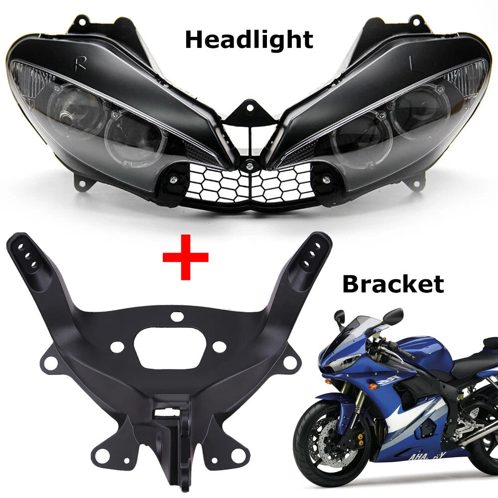 Front Headlight and Upper Fairing Stay Bracket for Yamaha YZF R6S (2006–2009)