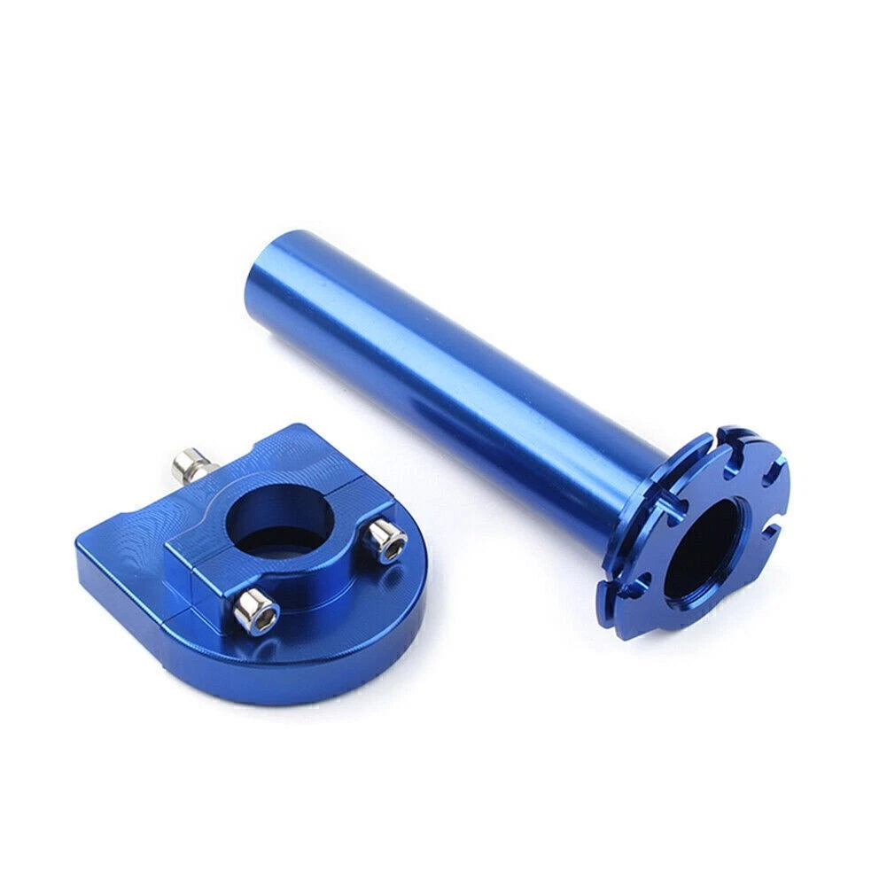 7/8" Turn Twist Throttle Handle Bar Throttle Tube Blue for Motorcycle