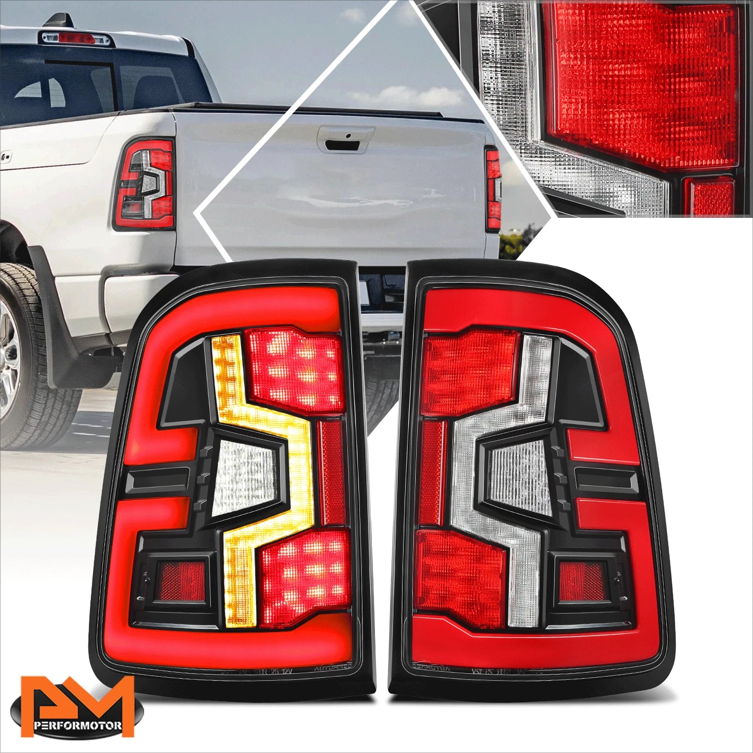 Full LED Light Bar Tail Lights for Ram 1500 (2019–2024)