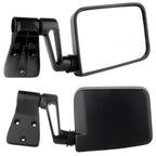 Set of 2 Black Manual Side View Mirrors for Jeep Wrangler (1987–2002)