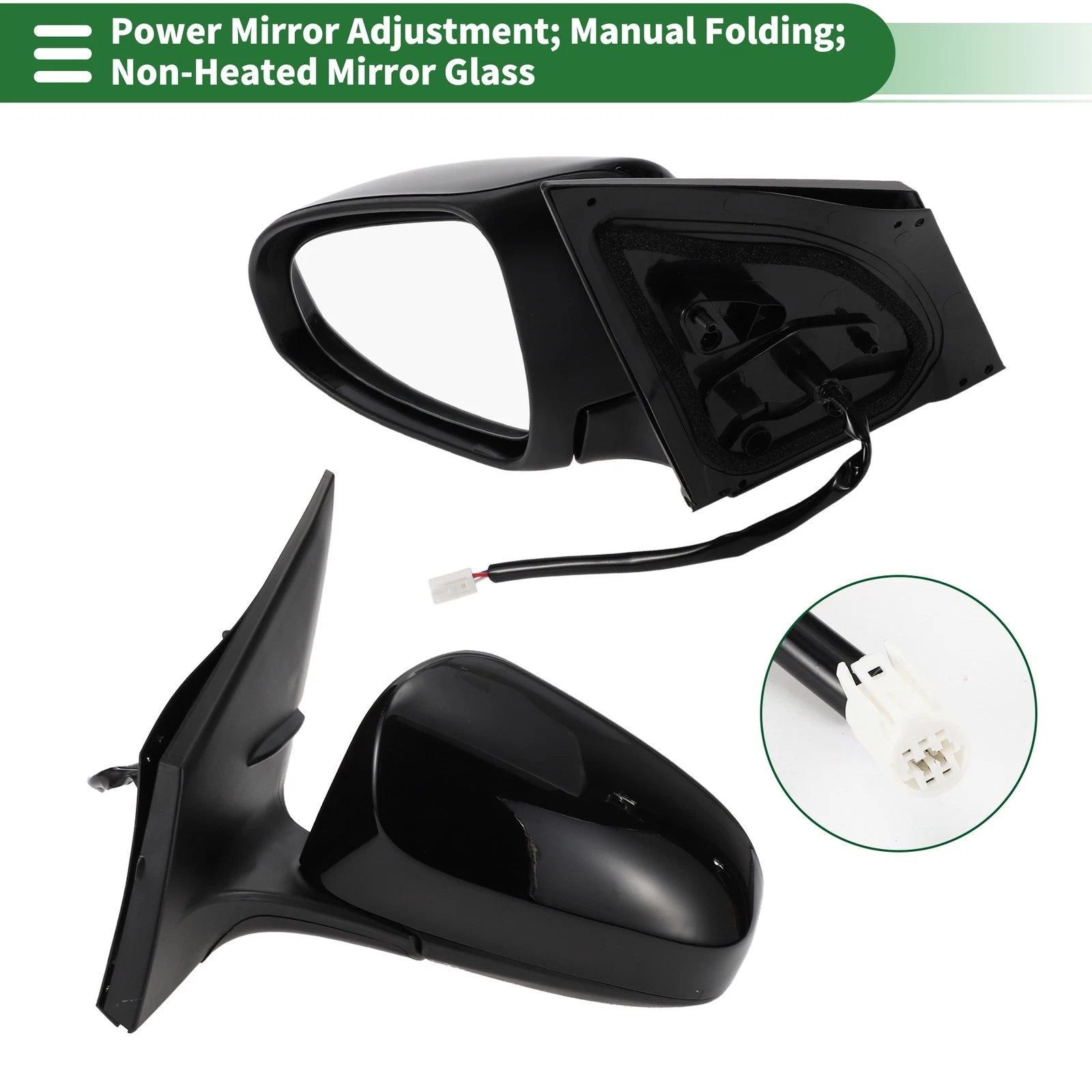 Left Side Door Mirror for Toyota Corolla (Non-Heated) (2014–2019)