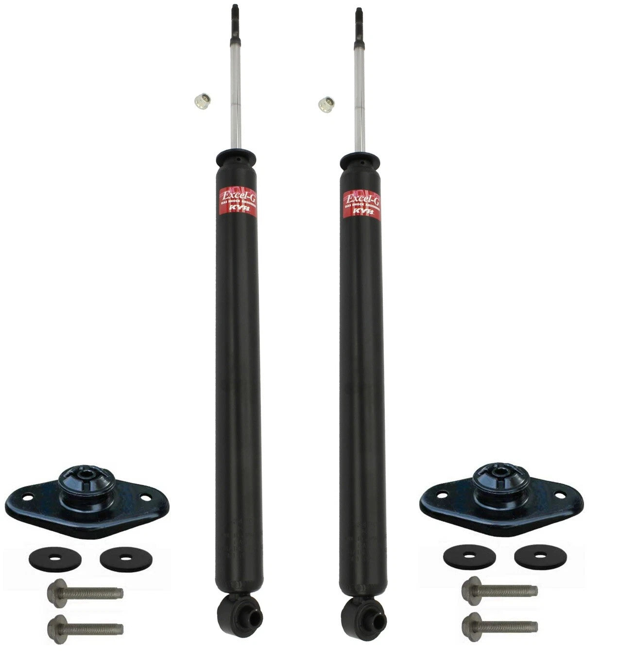 Set of 2 Rear Shocks & Upper Mount Kits KYB Excel-G for Chrysler 300 Dodge Charger Magnum (2005–2010)