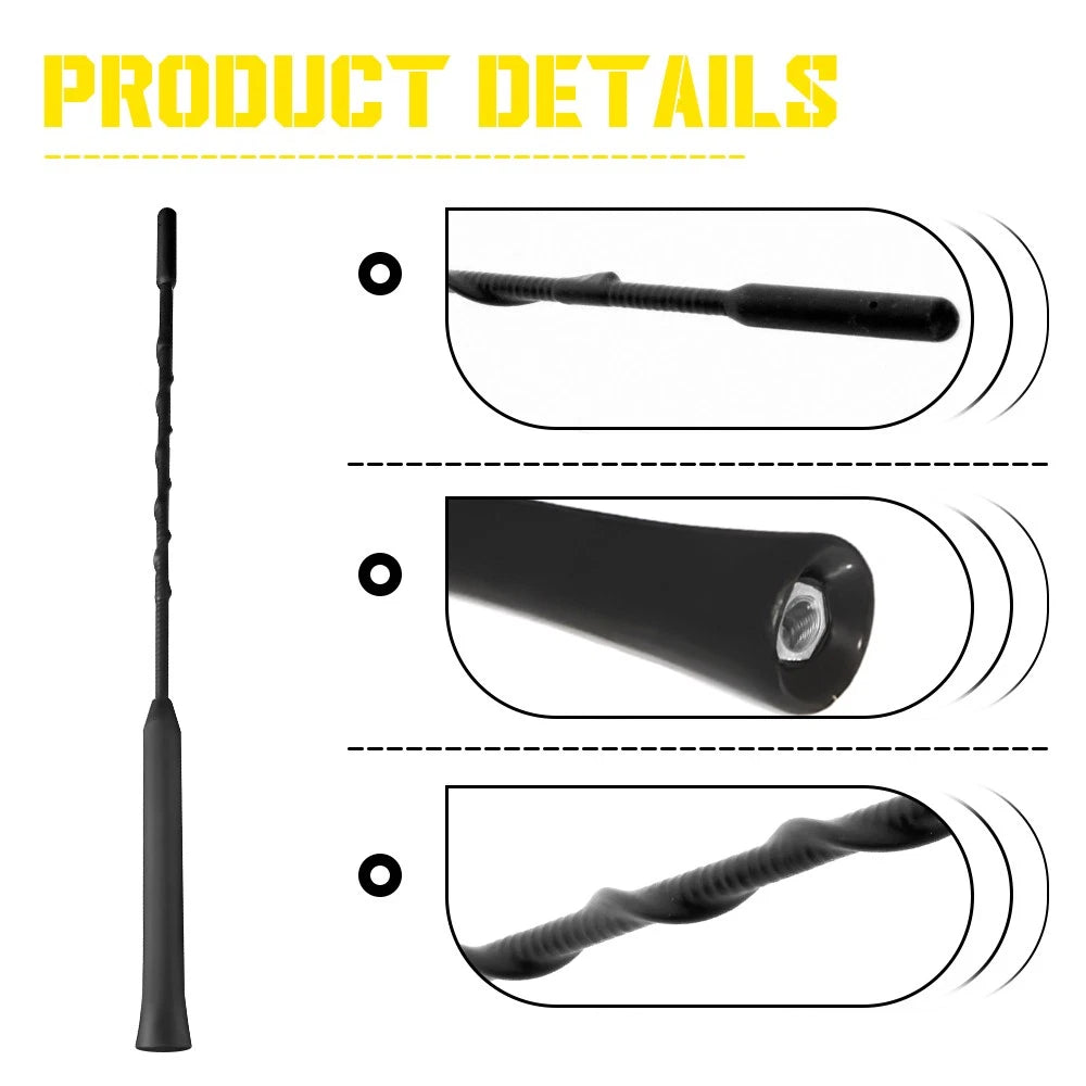 12" Black Antenna for Mini Cooper Hardtop/Clubman (2002–2023)