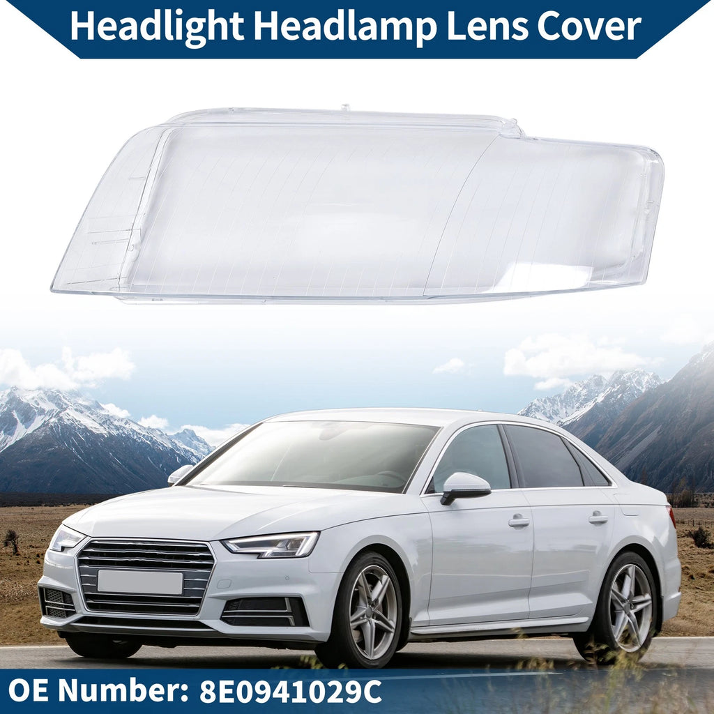 1 Pc Headlight Lens Cover for Audi A4 B6 (2001–2005) No. 8E0941029C Clear