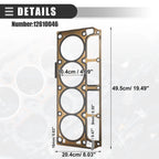 2 Pcs Cylinder Head Gasket for Cadillac Escalade (2007–2014) No. 12610046