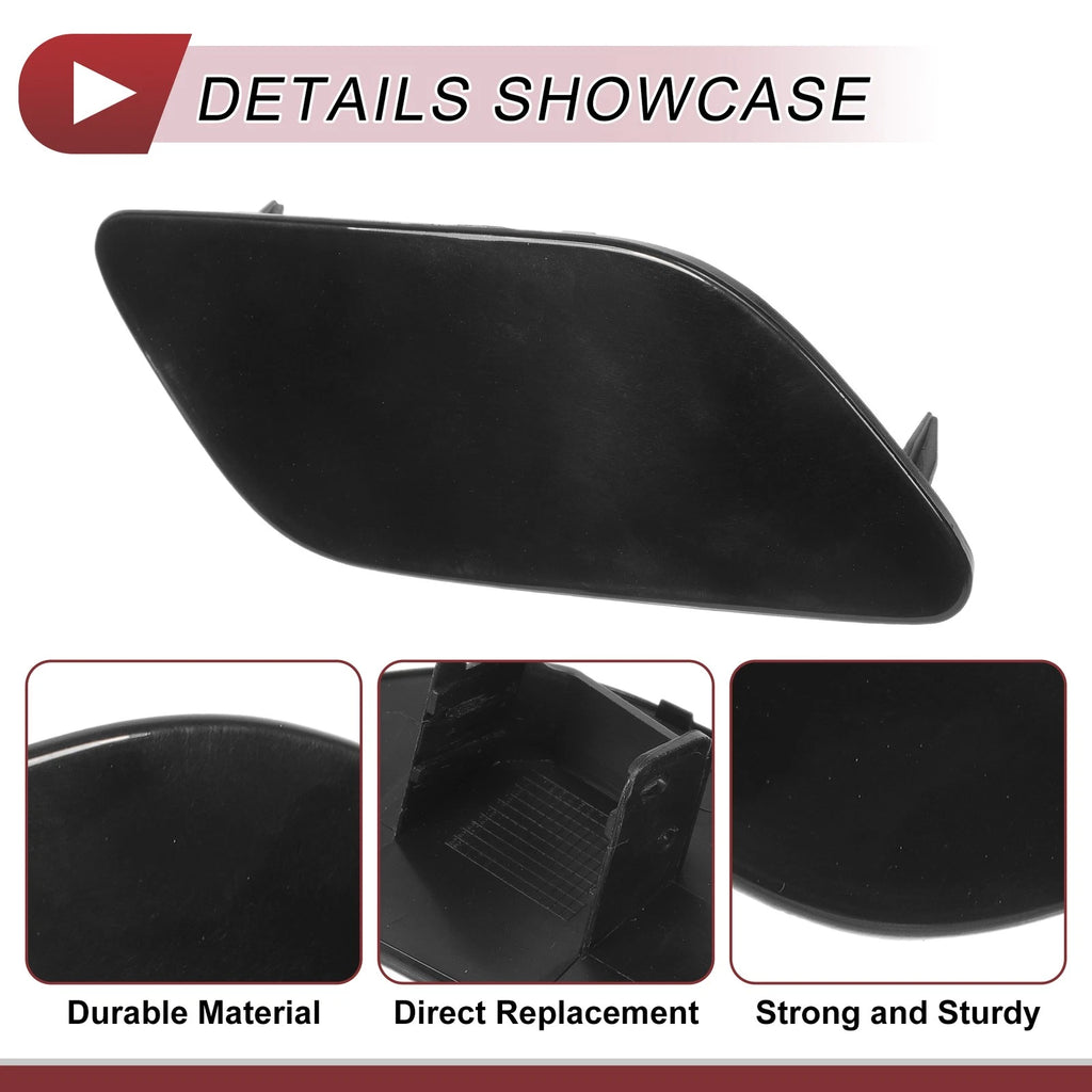 Front Right Washer Nozzle Cover Cap for Audi A6 (C7) (2015–2018) 1 Pcs Black