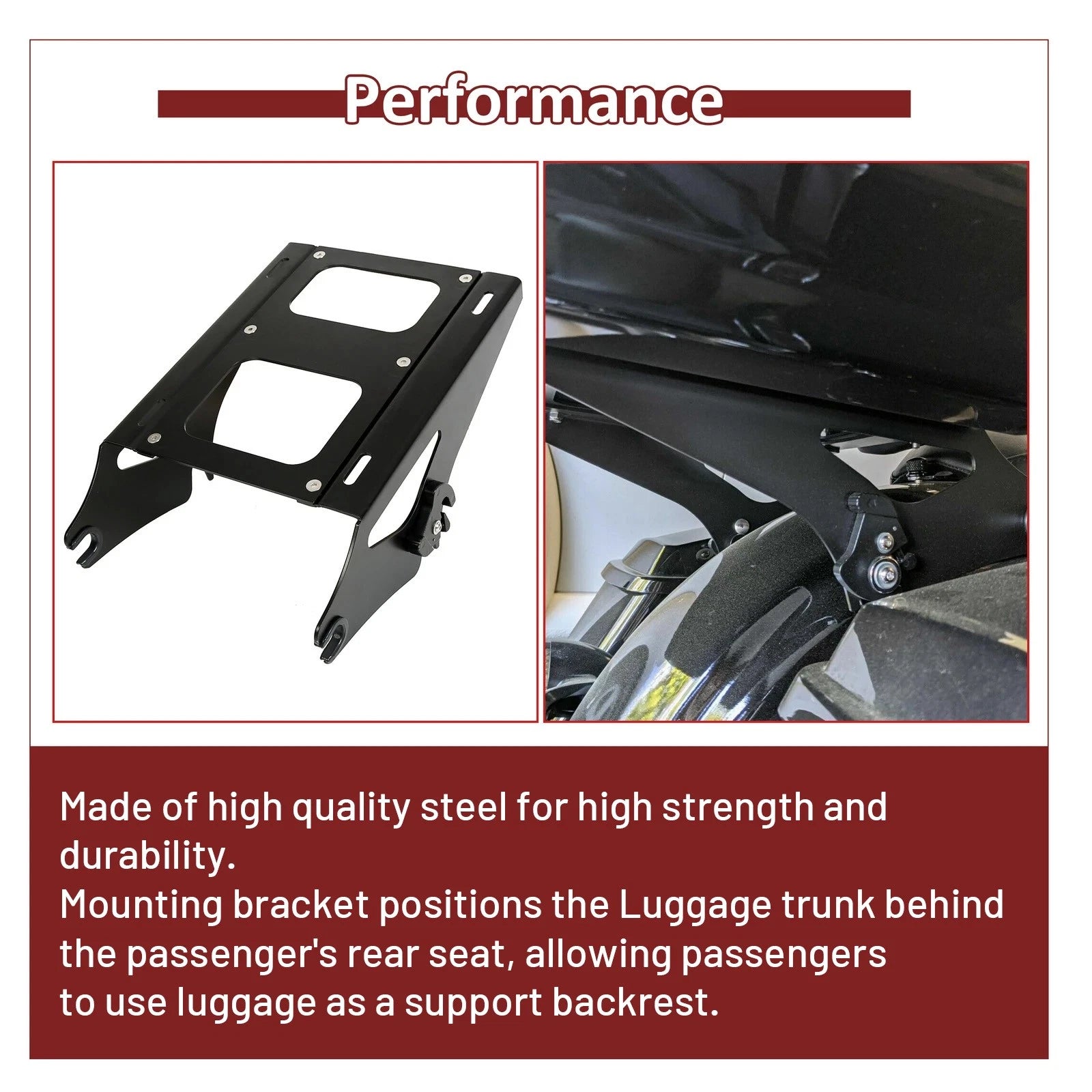 Chopped Motorcycle Trunk Mount Rack for Harley Davidson Road King (2014–2025)