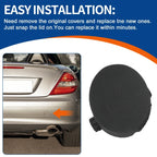 Rear Side Bumper Tow Hook Cover for Mercedes-Benz (2008-2012) Unpainted