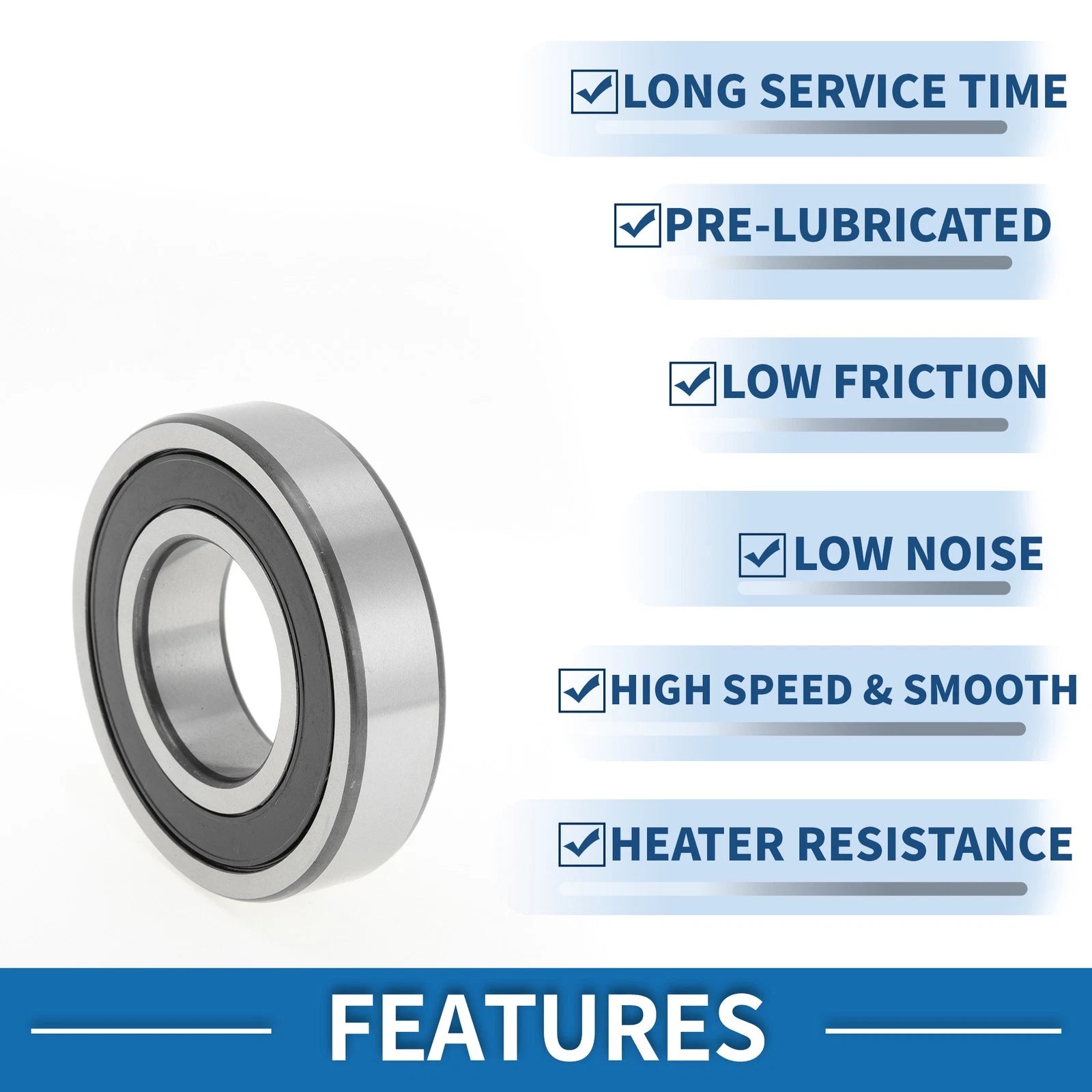 6207DDU Deep Groove Ball Bearing for Scooter/Skateboard (P4 35x72x17mm)