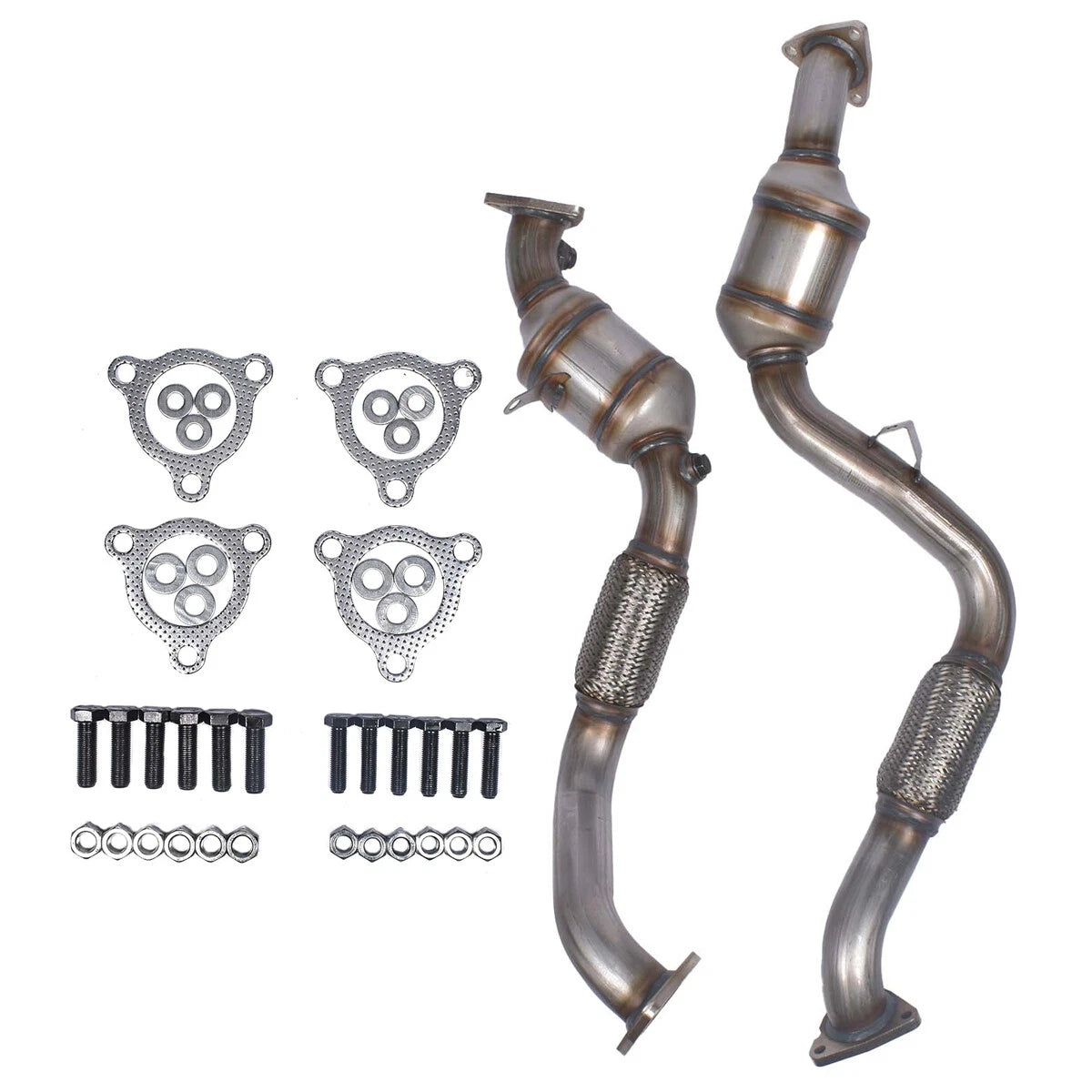 Pair of Front Catalytic Converters for Audi Q7 (2007-2009)