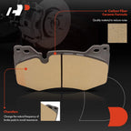 Set of 4 Front Ceramic Brake Pads for Chevy Camaro Corvette (2021–2023)