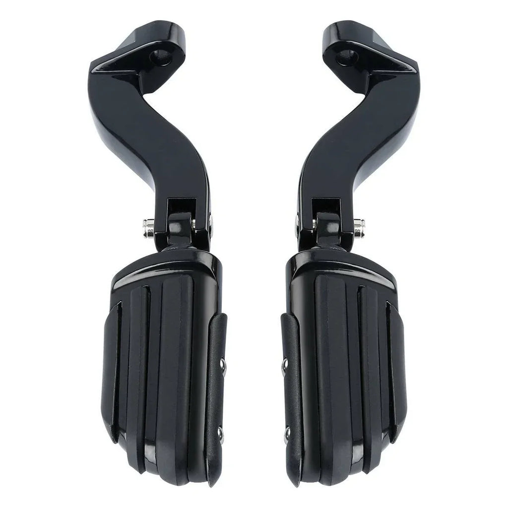 Black Rear Passenger Foot Pegs for Harley Road Street Glide (1993-2020)