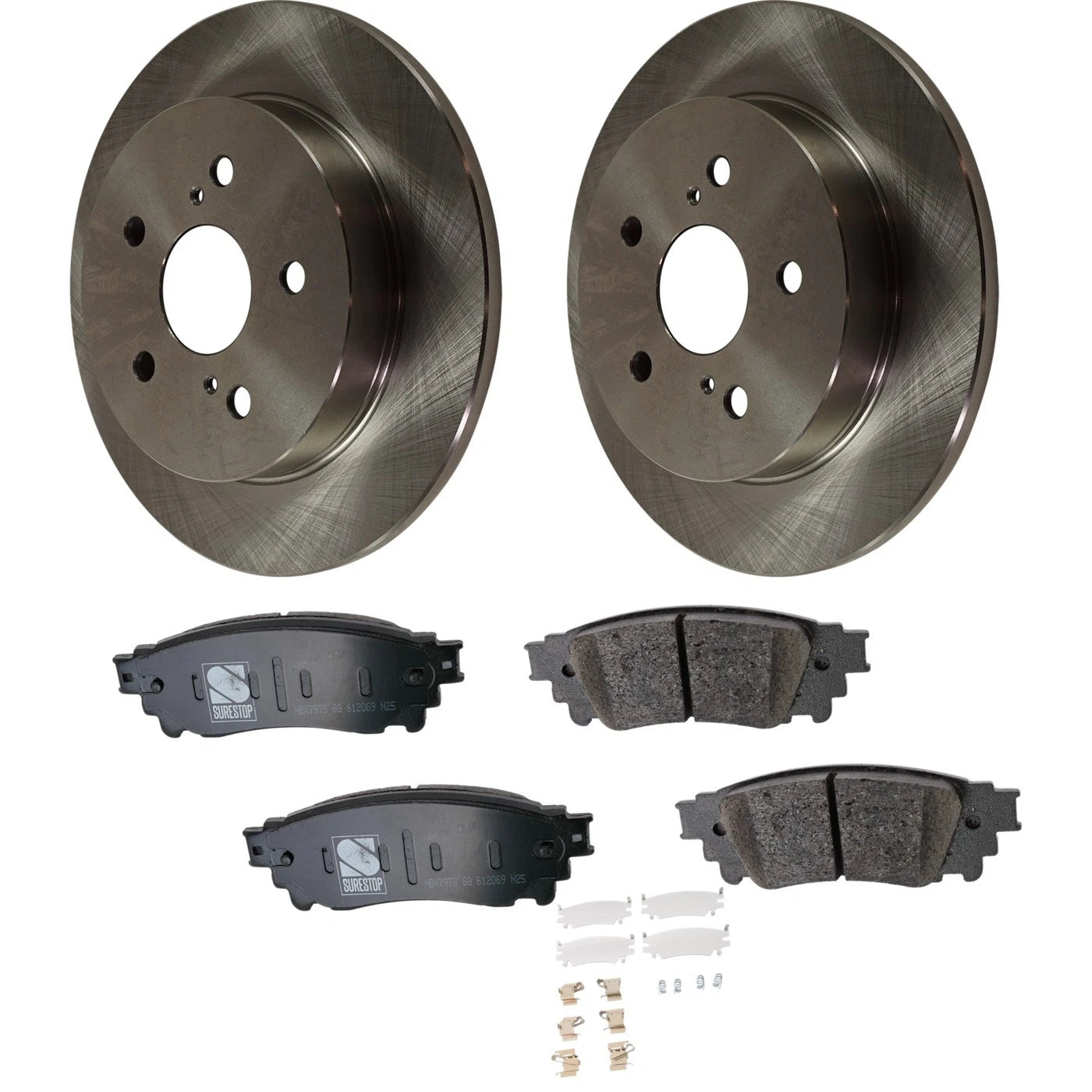Rear Brake Disc Rotors and Pads Kit for Lexus NX300 NX300h NX200t (2015–2017)