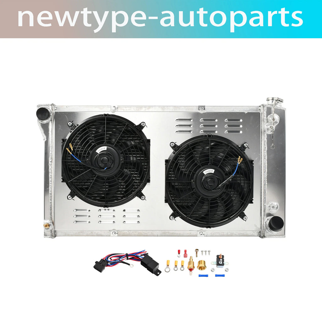 3 Row Radiator with Shroud & Fan Thermostat for Chevy GMC C/K10 (1967–1972)