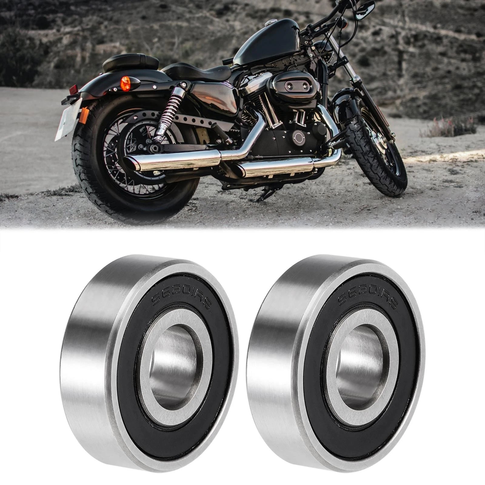 Set of 2 S6201-2RS Deep Groove Ball Bearings 12x32x10mm Double Sealed