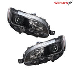 Set of 2 Halogen Headlights for Subaru WRX (2015–2021) Black