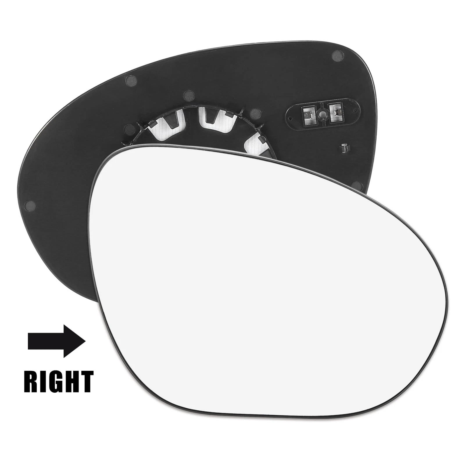 Heated Mirror Glass with Backing Right Side RH for Nissan Cube Juke (2009–2014)