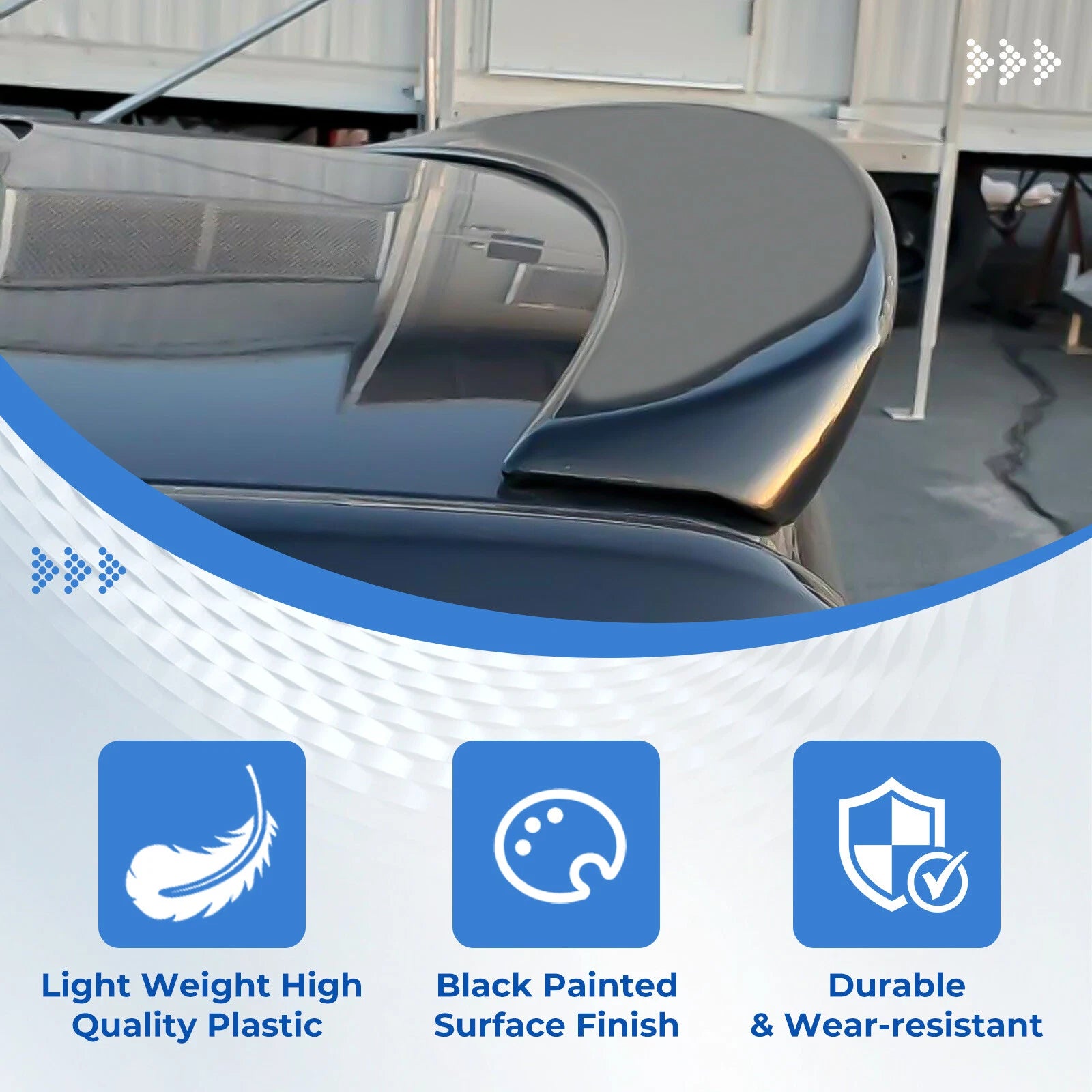 Matte Black Trunk Rear Spoiler Wing Lip for Chrysler 300 (2011–2023)