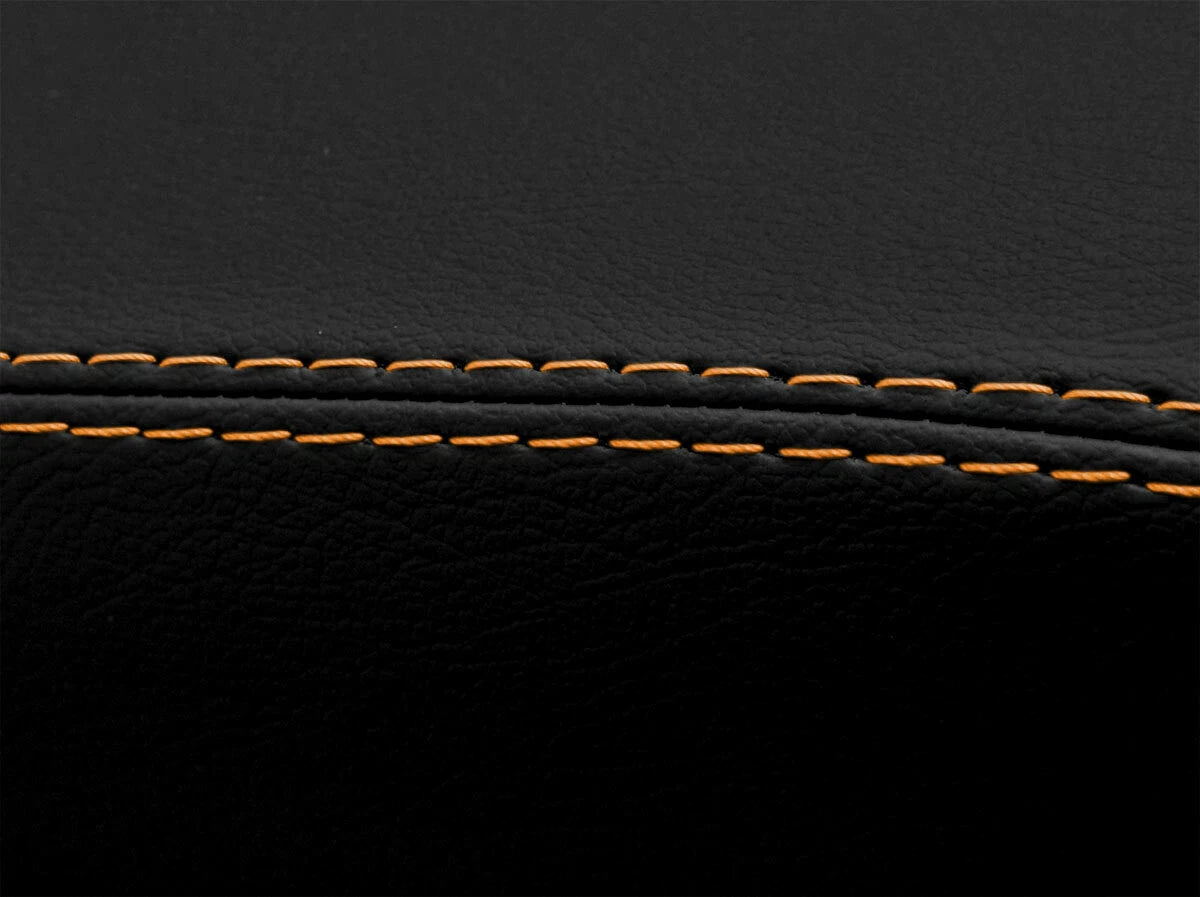 Leather Console Lid Armrest Cover for Toyota Prius (2010–2015) Orange Stitch