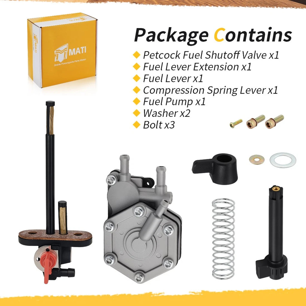 Petcock Fuel Shutoff Valve + Pump Kit for Polaris Scrambler 500 (1999–2000)