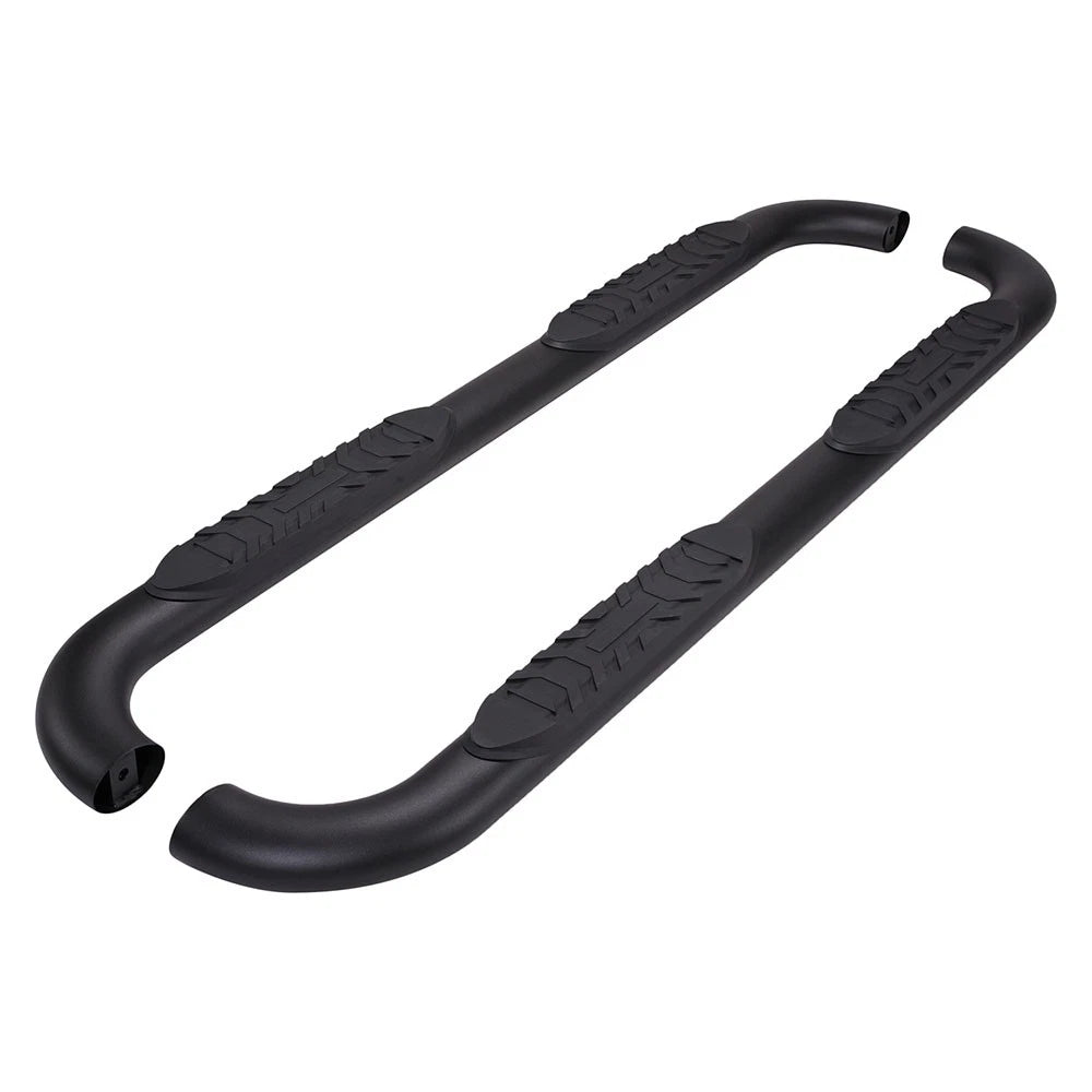 Black 4in Oval Bent w/2 Pads Step Nerf Bar for 2015-19 Colorado/Canyon Crew Cab