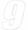 3X Number Plate Decal 9 for One Industries Supercross Racing