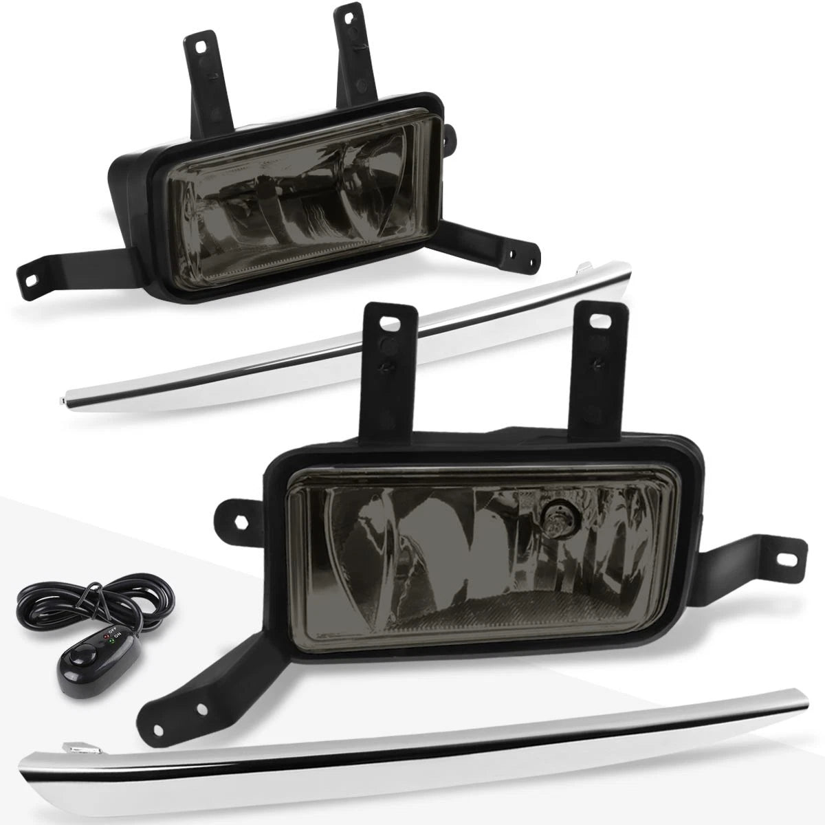 LED DRL Headlight Set for GMC Sierra/Yukon (1999–2007) Chrome Clear